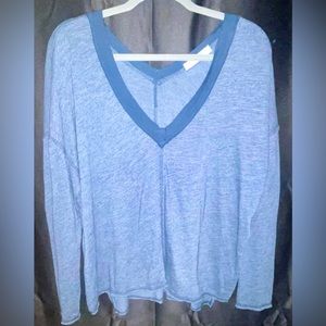 Project Social T Oversized V-Neck Long Sleeve Tee